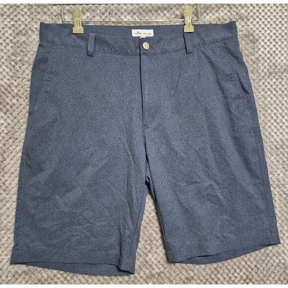Peter Millar Shackleford Shorts Men 34 Blue Performance Golf Skulls Preppy Style - Picture 14 of 14